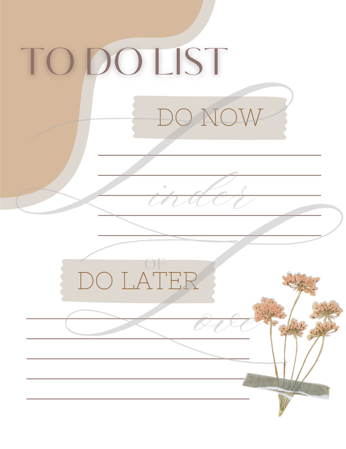 To Do List Printable PDF